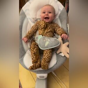 Cozy Brown Floral Footie